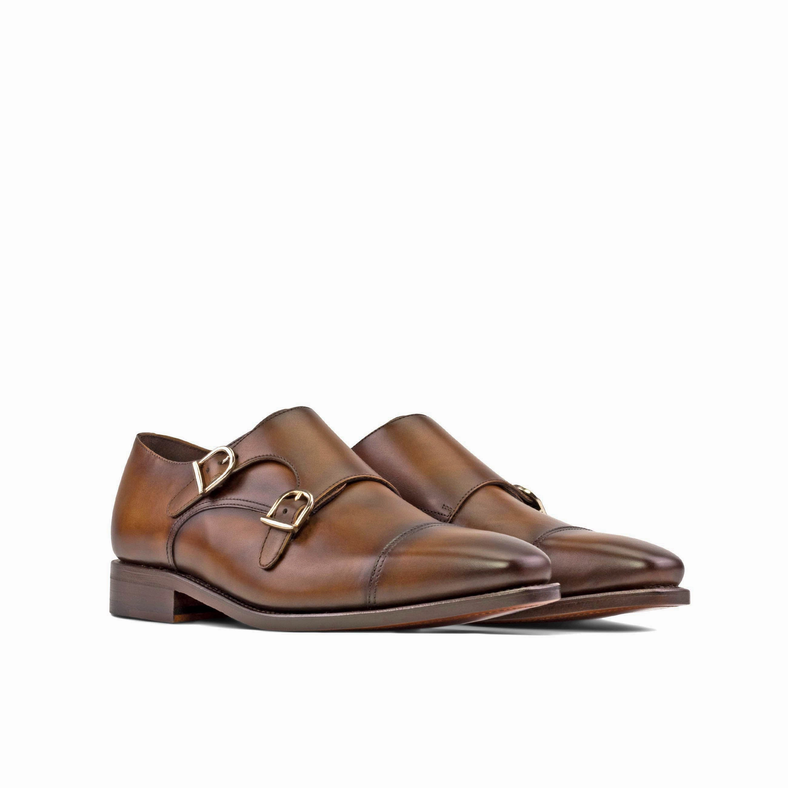 Medium Brown Calf Leather Double Monk Strap All Brogues