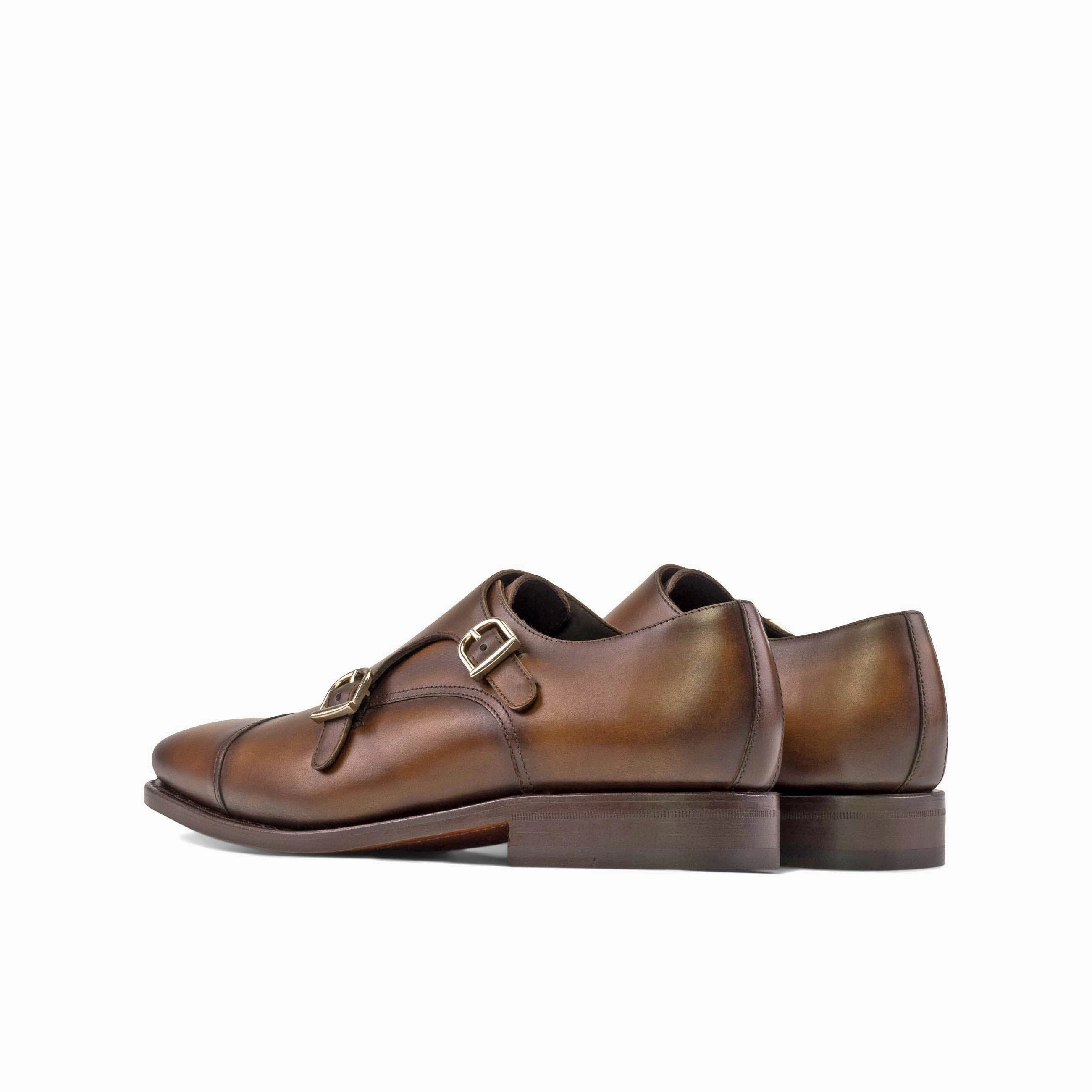 Brogue Online Medium Brown Calf Leather Double Monk Strap