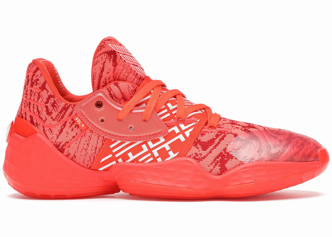 Ankle Support In Basketball Shoes Adidas Harden Vol. 4 Scarlet
