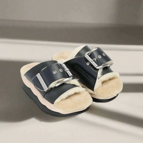 4CCCCEES Mellow Laze in Oreo/Shearling Dr Martens Sophia Leather Heeled Mary Jane Shoes