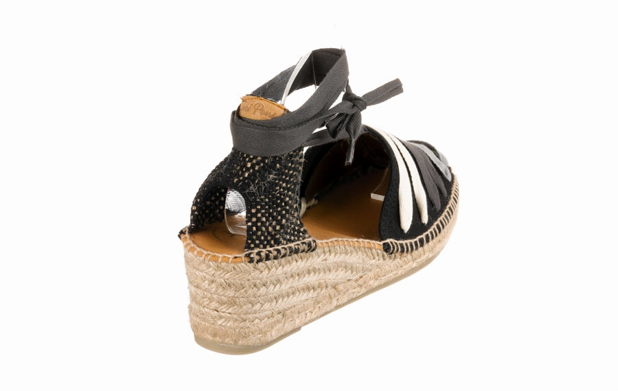 Tp Ribbons Black Sophia Leather Heeled Mary Jane Shoes