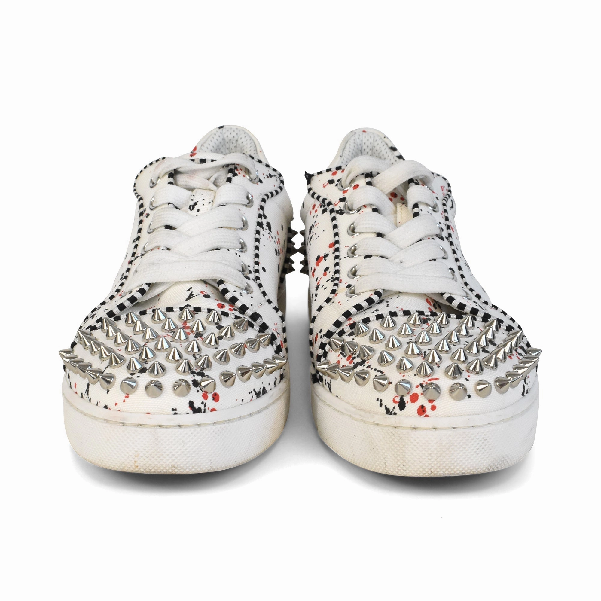 Christian Louboutin 'Vieira 2' Sneakers - Women's 38 Leather Lace Up Casual Shoes