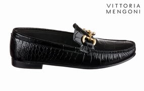 Vm Croco Black Loafers Beach Club Raleigh