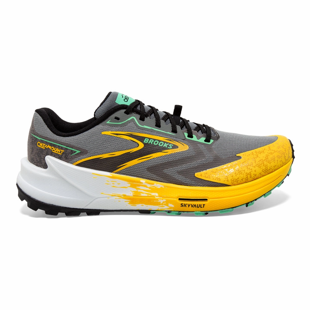 Men's Brooks Catamount 3, Lemon Chrome/Sedona Sage, 9.5 D Medium Best Trail Cycling Shoes