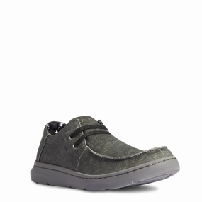 Suede Shoes Business Casual Ariat Men's Hilo Stretch Charcoal Canvas Shoes 10038391