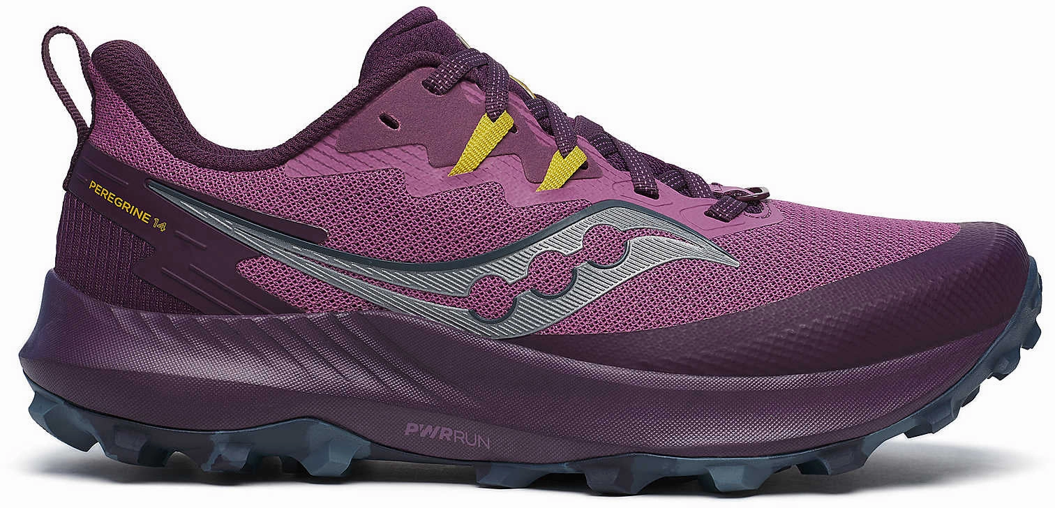 Saucony Peregrine 14 Womens Trail Running Shoes - Purple Barefoot Shoes Trail Running