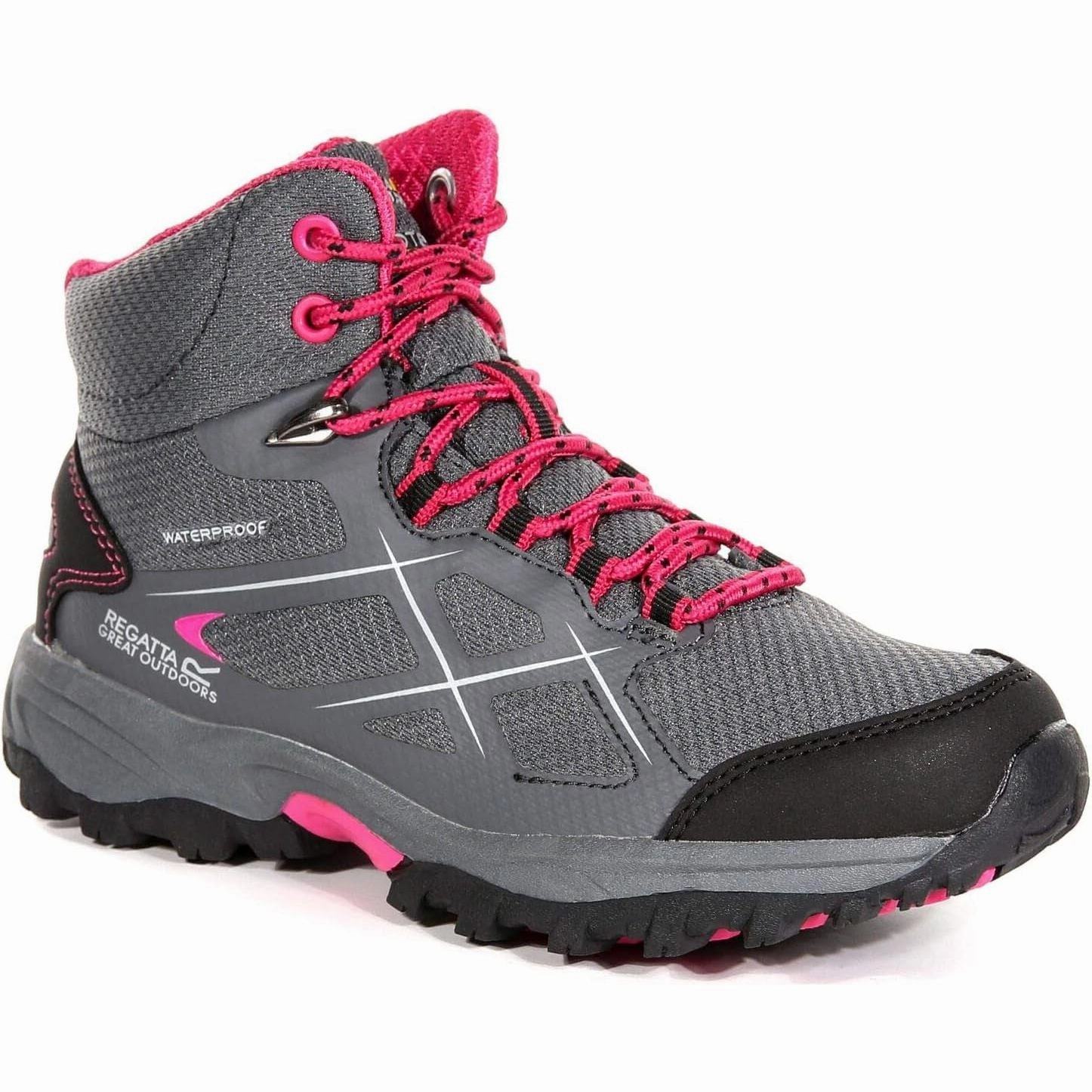 Best Hiking Shoes For River Crossings Regatta Kota Mid Junior Waterproof Walking Boots - Grey