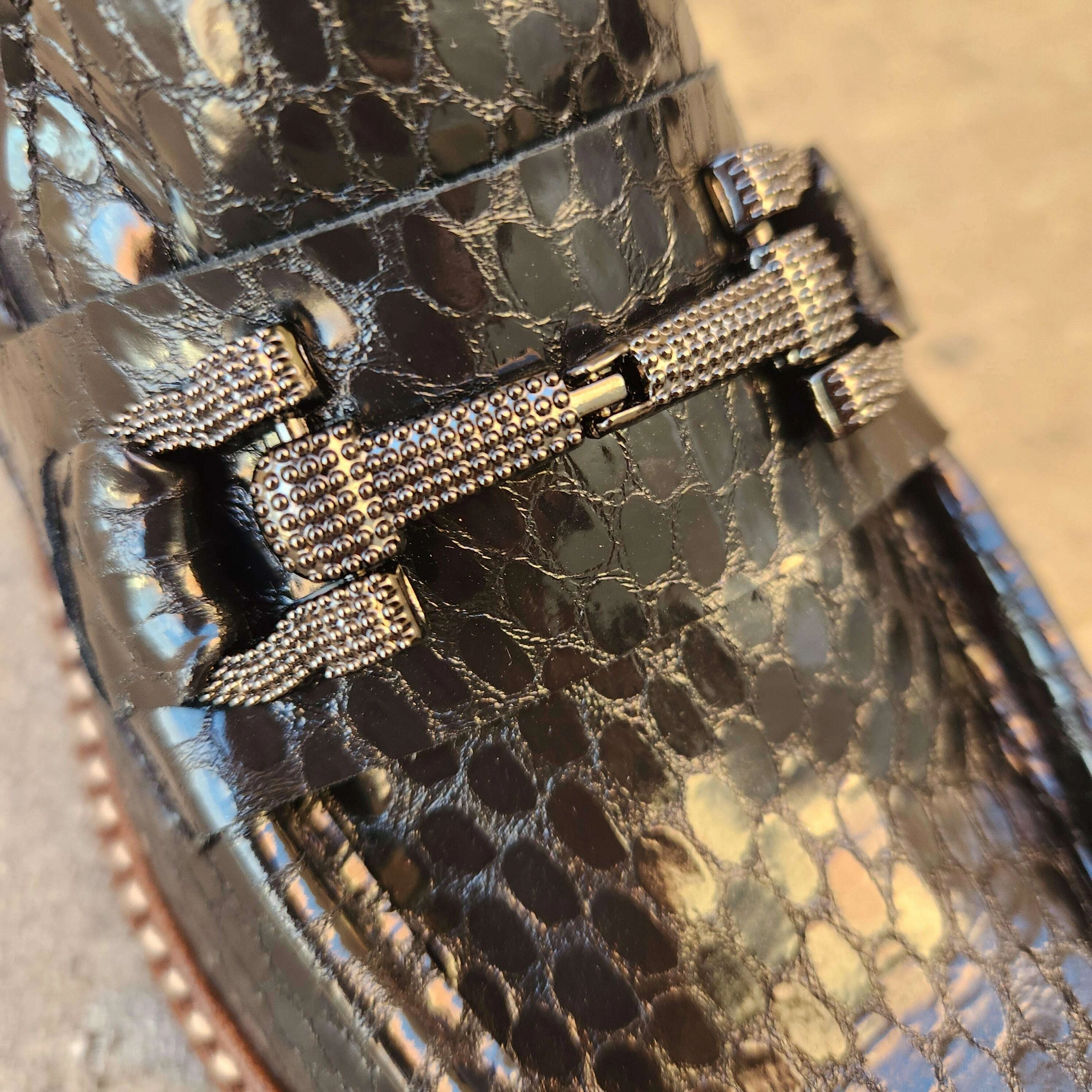 Snake Loafers Eric Michael - Sanabel - Black