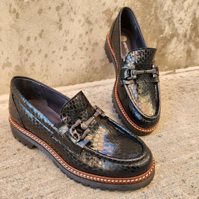 Eric Michael - Sanabel - Black Hush Puppies Suede Loafers