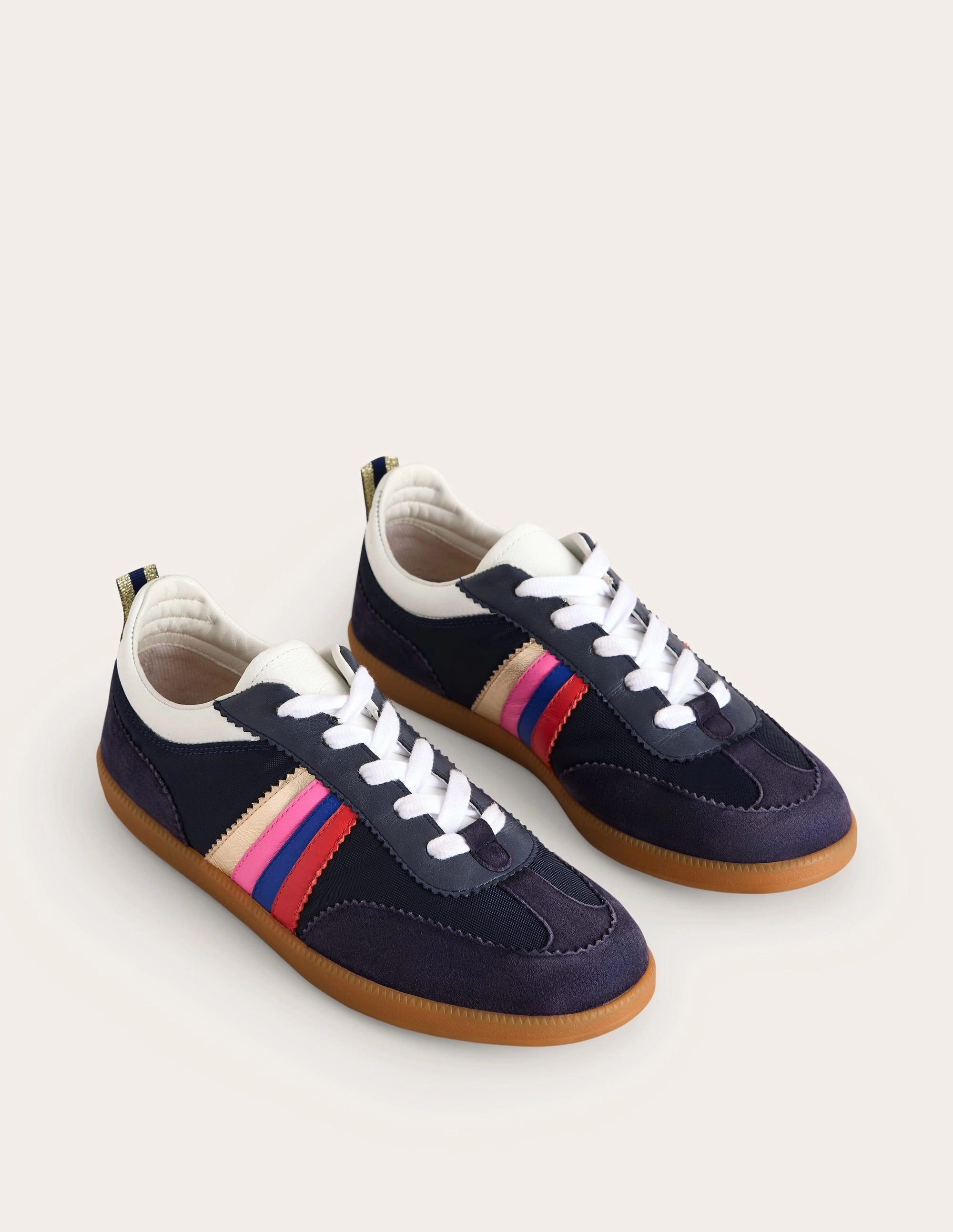 Erin Retro Tennis Trainers-Navy/Rainbow Dkny Tennis Shoes