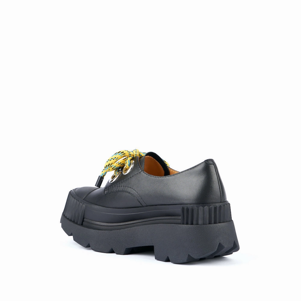 Mary Jane Girl Leather Shoes ESKER ERA BLACK