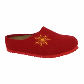 Kamik Snow Boots Birkenstock Kids' Kaprun Wool Felt Shoes Snow Stars Red 32 N