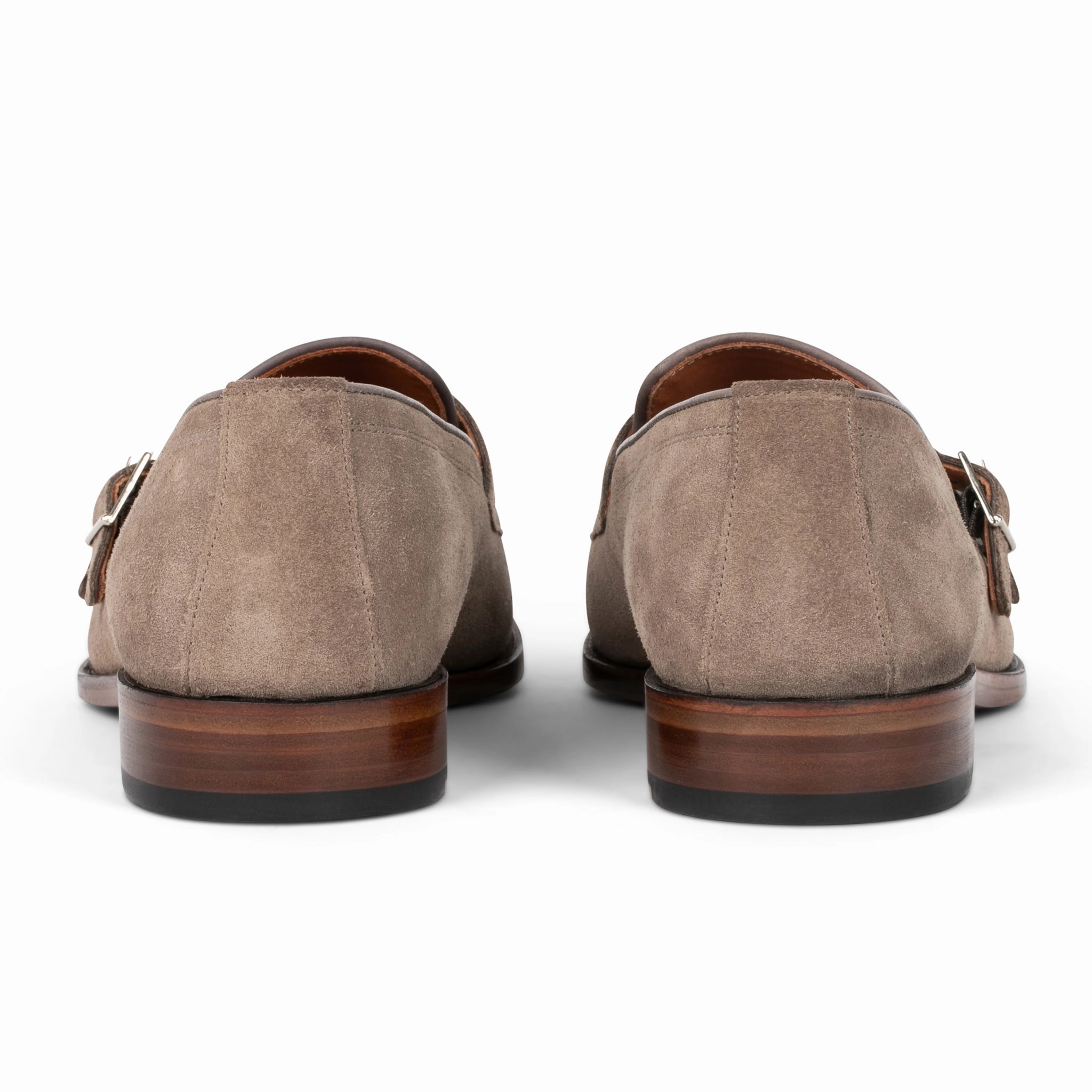 Beaumont Double Monk Loafer // Terra Dusk Brown Suede Brogue Cap Toe Oxford