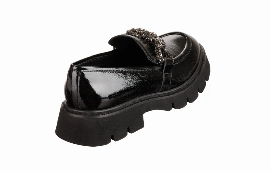 Eva Ella Black Chuncky Loafers
