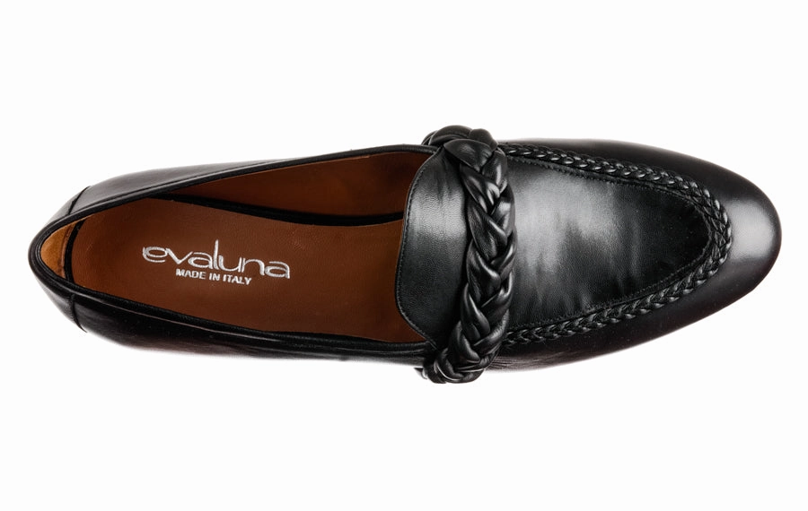 Eva Topknot Black Best Leather Loafers