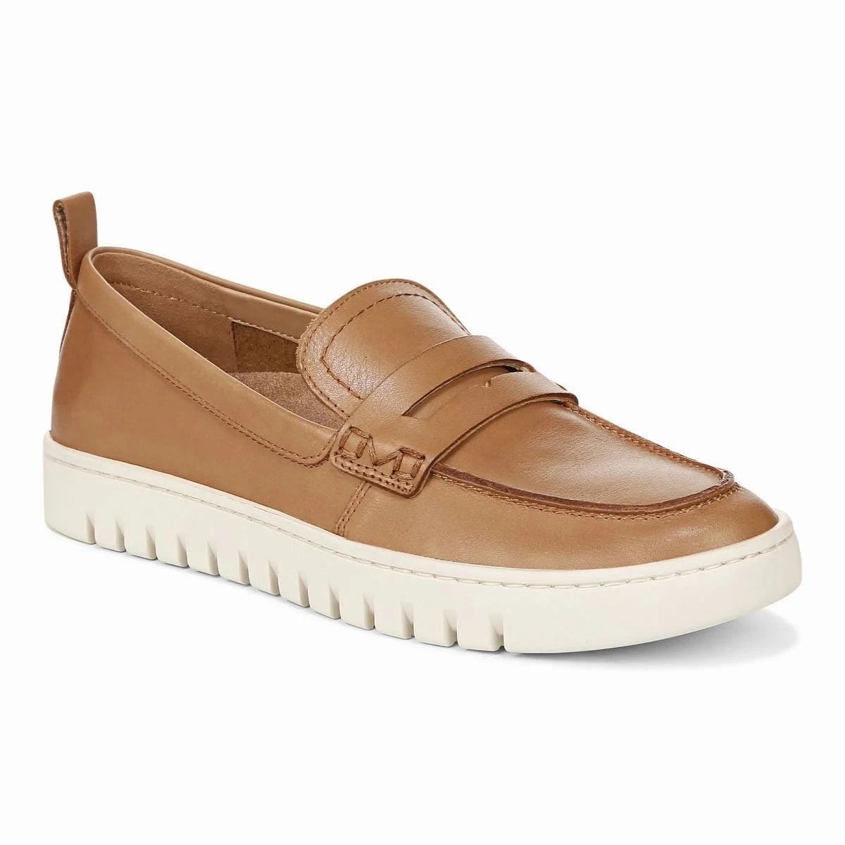 Vionic Women's Uptown Loafer - Camel Leather Slip-on Loafers