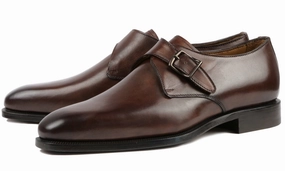 Archie Brogue Brooklyn Single Monk Strap Brown