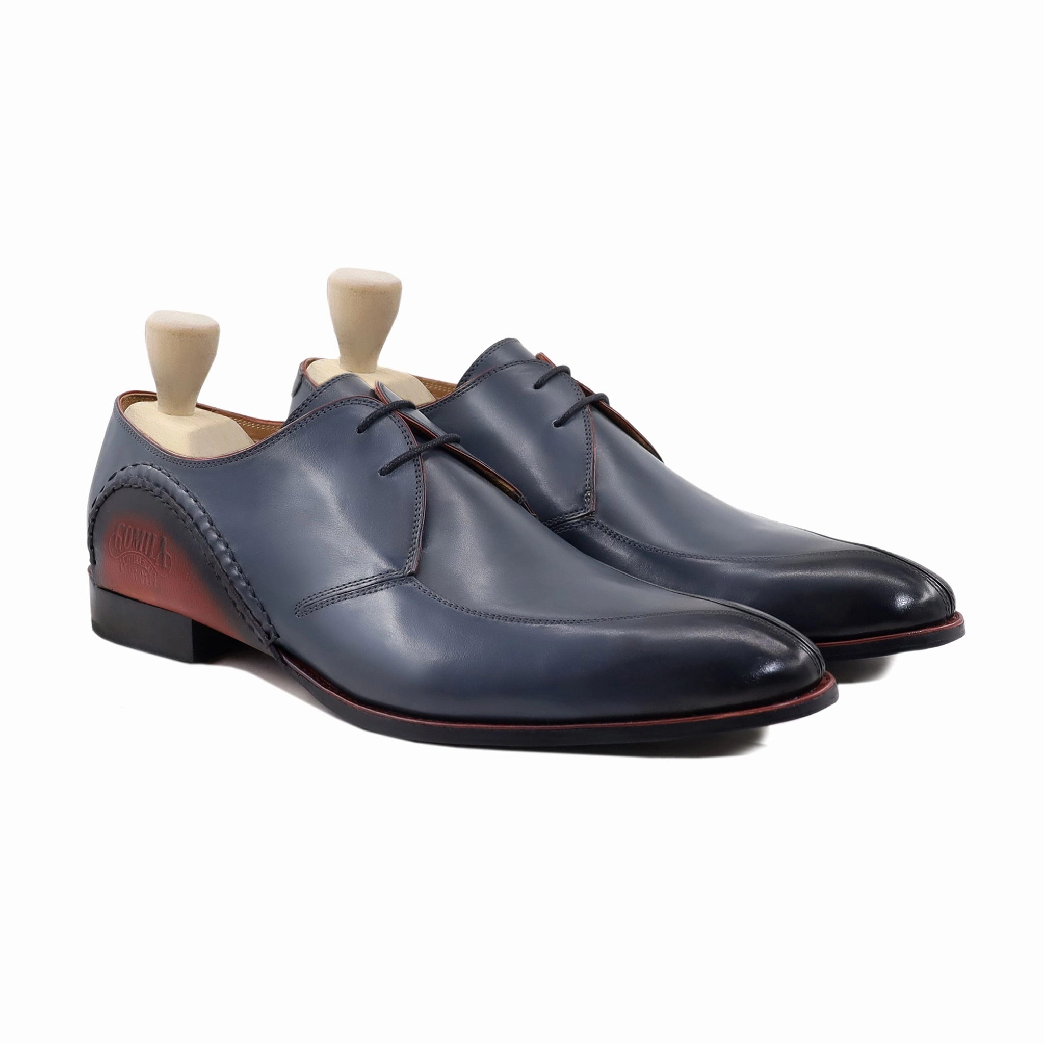 Gucci Shoes Shelton - Men's Mist Blue Calf Leather Derby Shoe