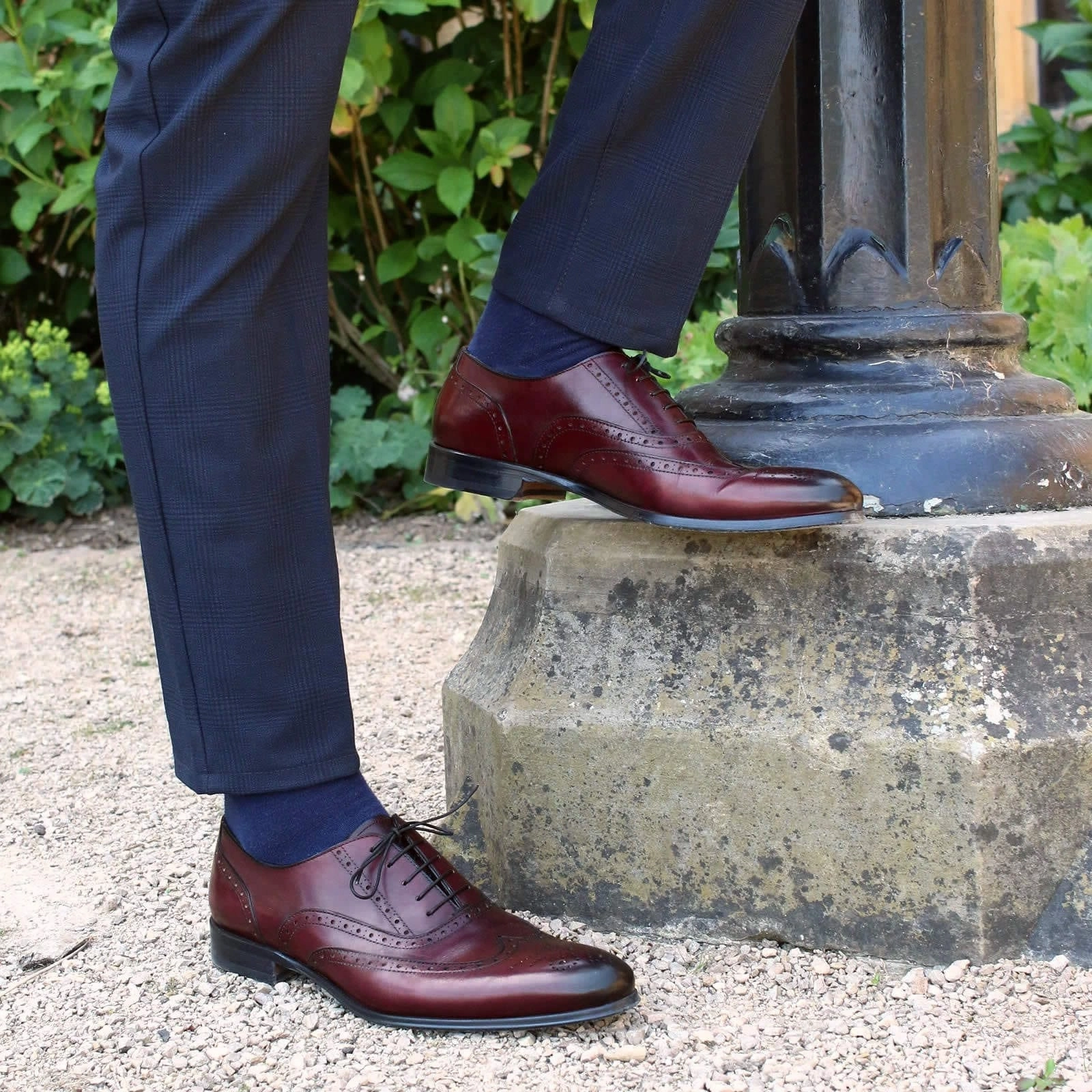Cambridge Wingtip Oxford Brogue Oxblood Quad Oxfords