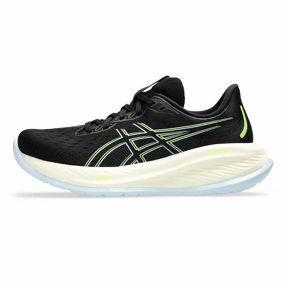 Best Asics Shoes For Bad Knees ASICS GEL-CUMULUS 26 Women's Running Shoes in Black/Safety Yellow  AW24