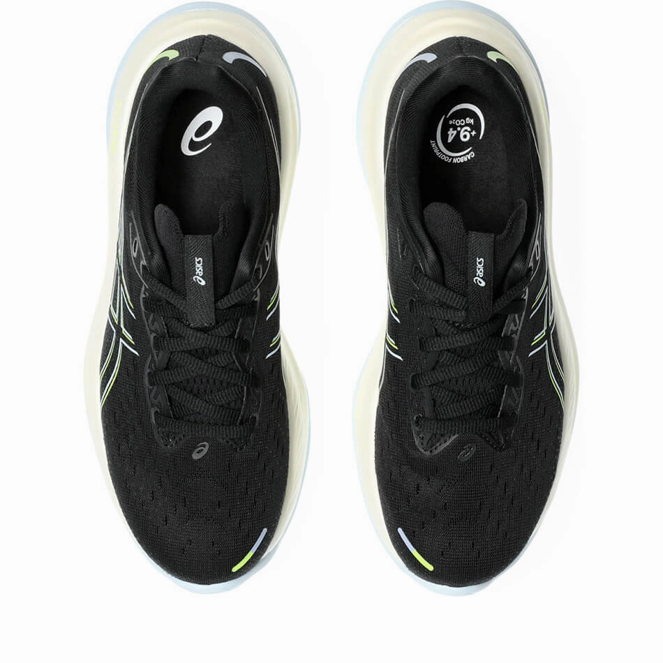 Djokovic Asics Shoes 2019 ASICS GEL-CUMULUS 26 Women's Running Shoes in Black/Safety Yellow  AW24