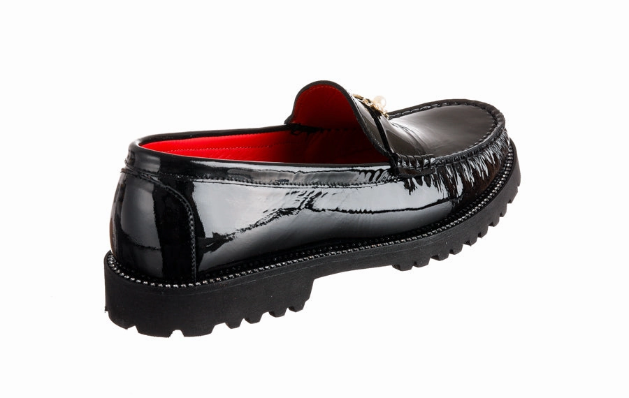 Vm Queenbee Black Block Heels Mary Jane Shoes