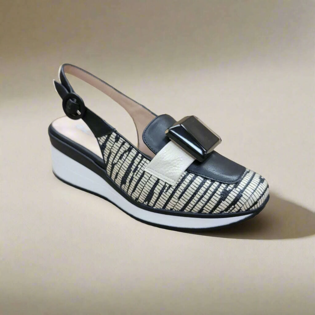 Ladies Loafers EZZIO - Chile 10142 - Black & Cream