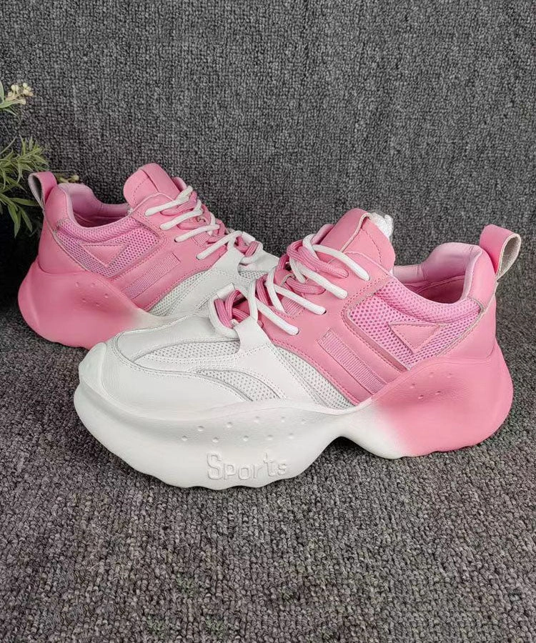 Casual Comfy Gradient Pink Breathable Mesh Platform Sport Shoes DD1005 Size 11.5 Mary Jane Shoes