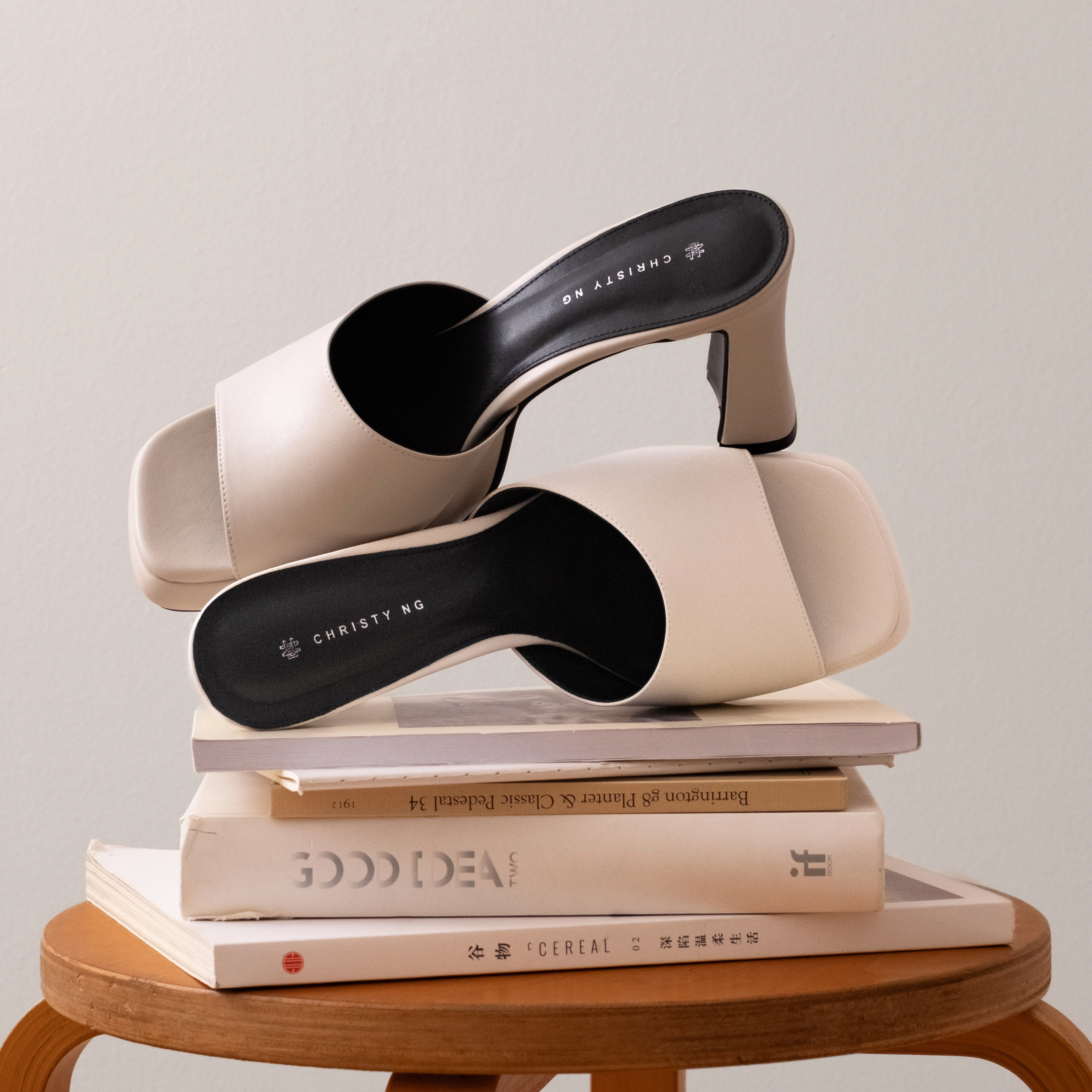 Plain Mary Jane Shoes Adele Platform Mules