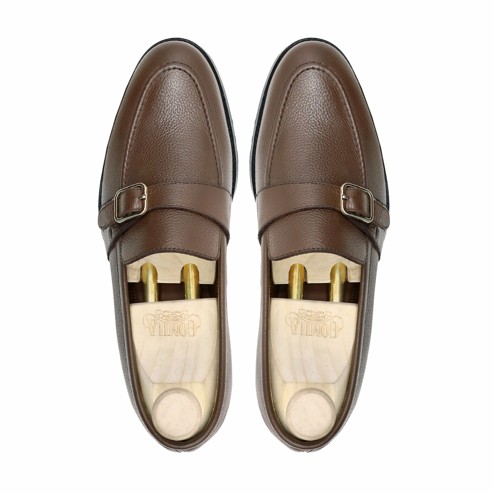 Maxi Sole Loafers Brasilia - Men's Brown  Pebble Grain Leather Loafer