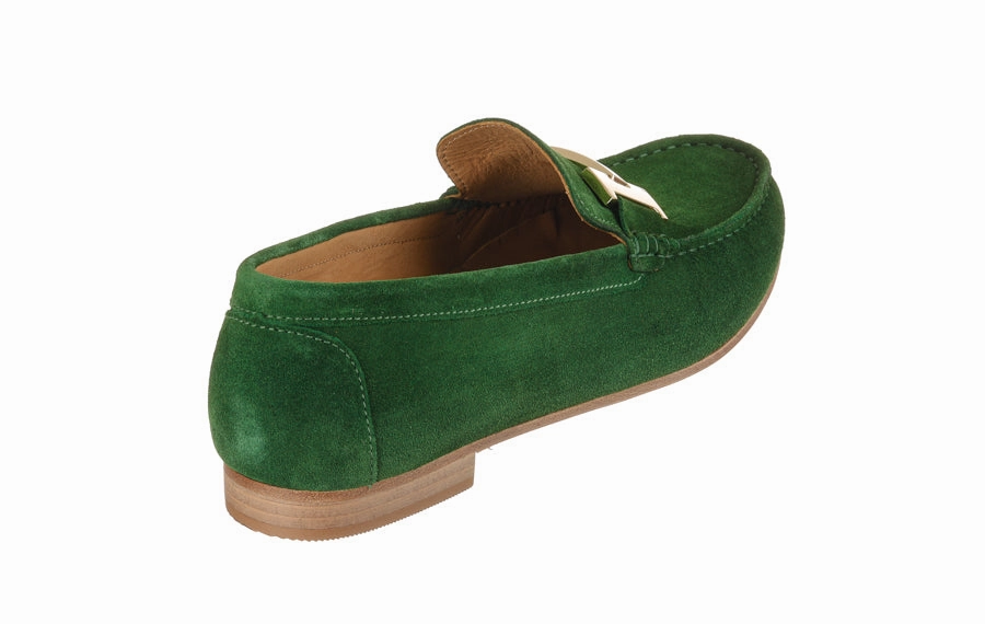 Vm Herrara Green Leather Loafers
