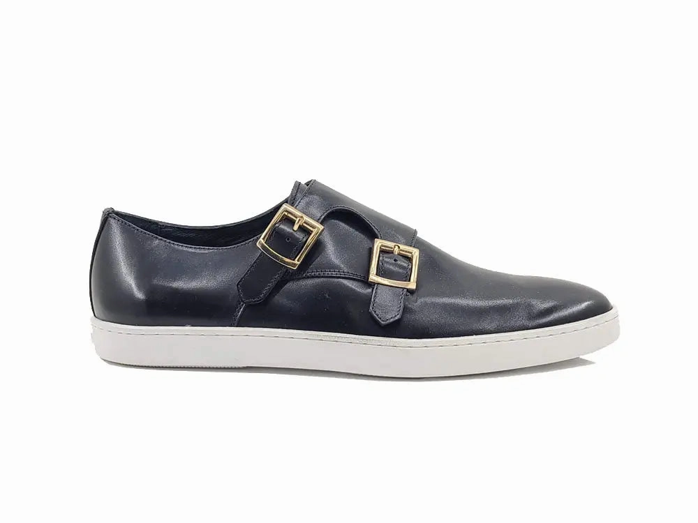 Mark Brogue Boots Double Monk Strap Leather Sneaker