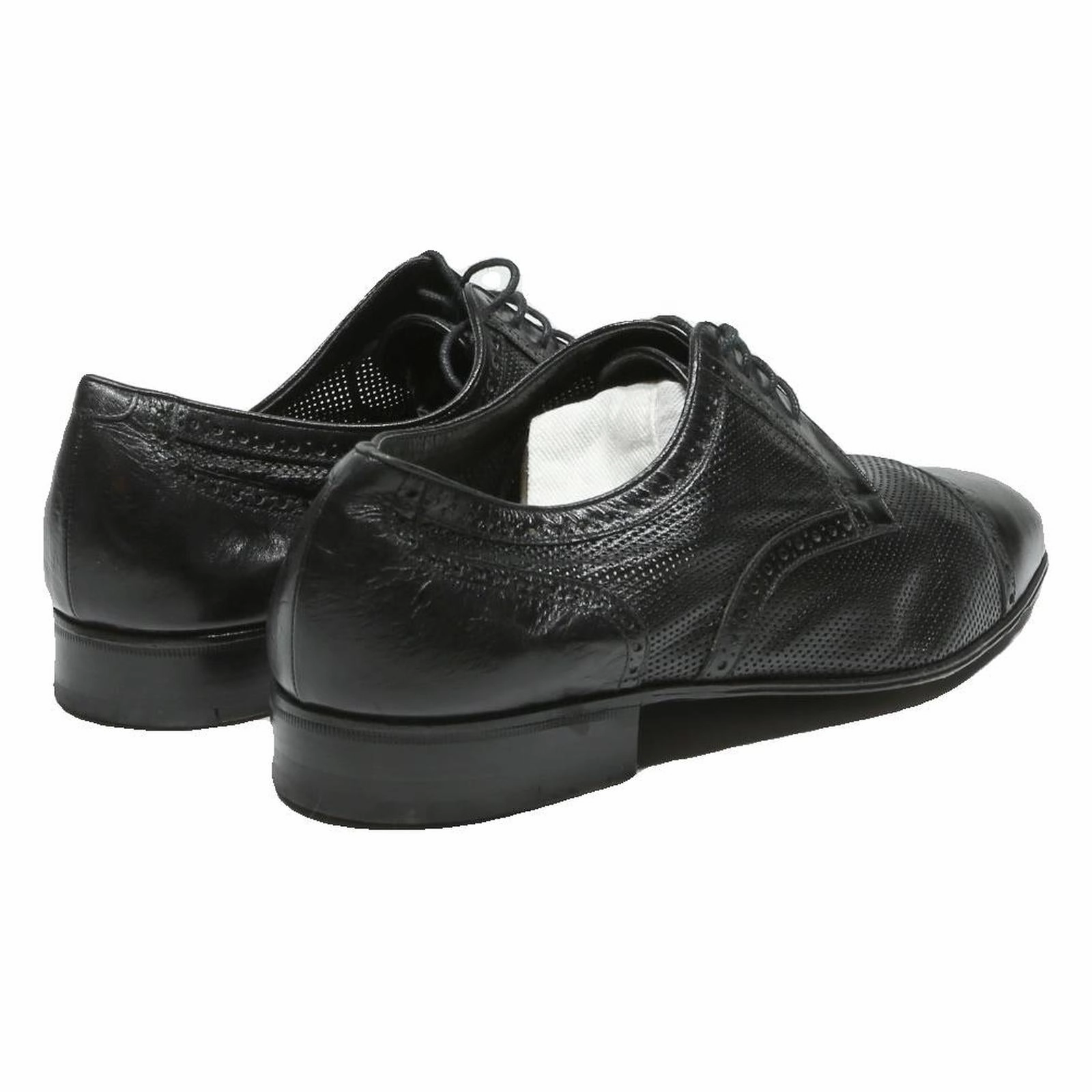 London Brogues Chelsea Boots MORESCHI Mens Leather Brogue Shoes Black UK 8 Classic Formal Dress