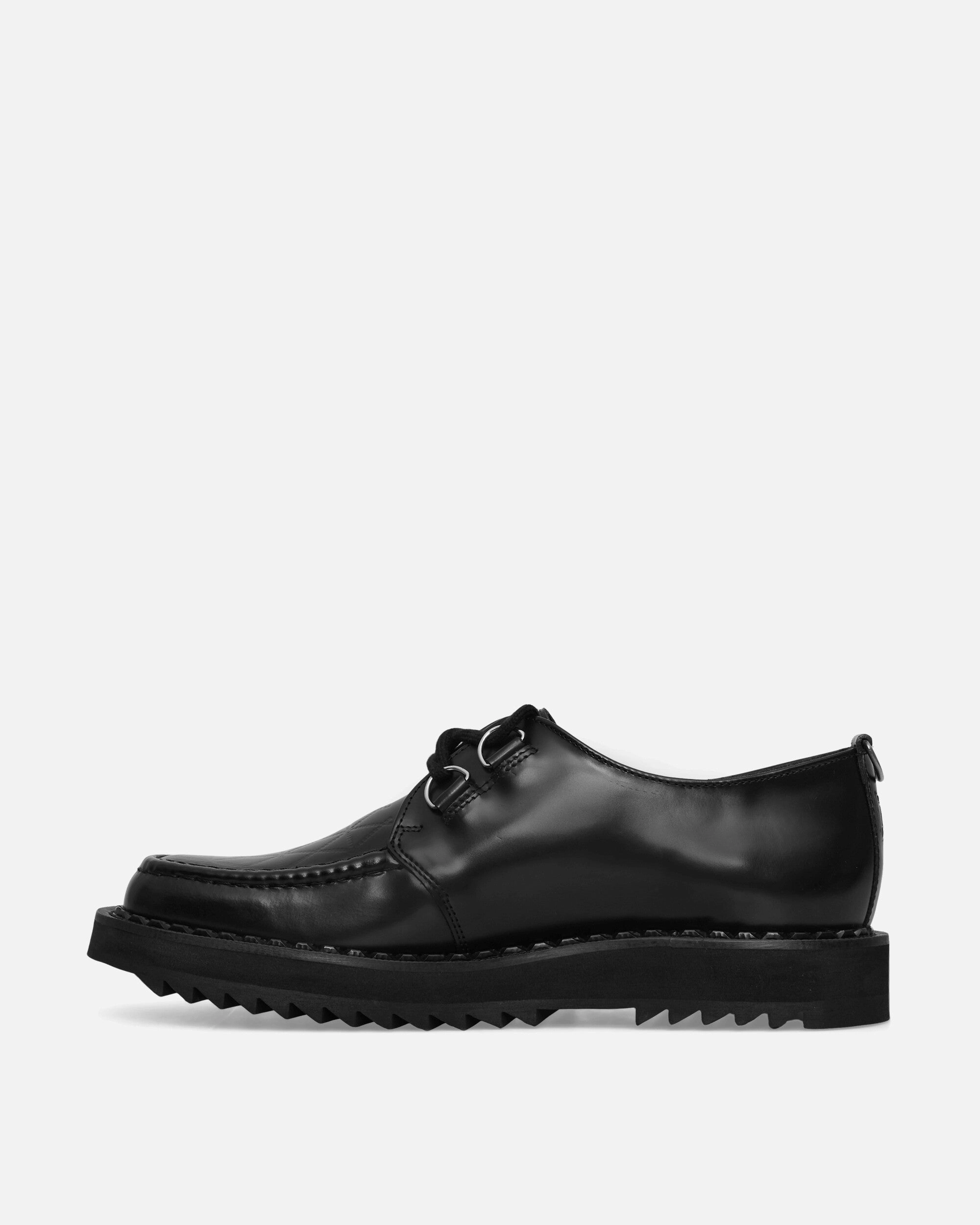 Leather Platform Derby Shoes Ripple Derby Black