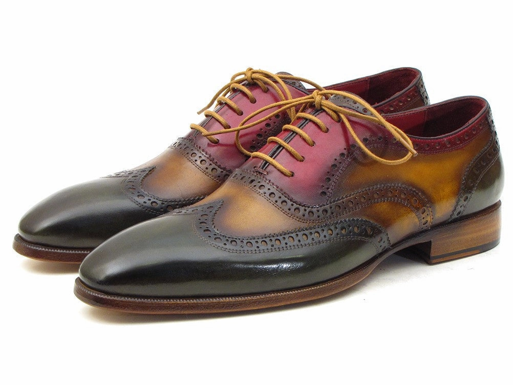 Paul Parkman Three Tone Wingtip Oxfords (ID#PP22F75) Shop Oxford Shoes On Sale