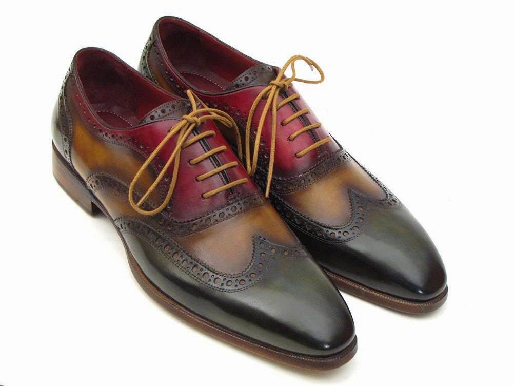 Heeled Oxfords Paul Parkman Three Tone Wingtip Oxfords (ID#PP22F75)
