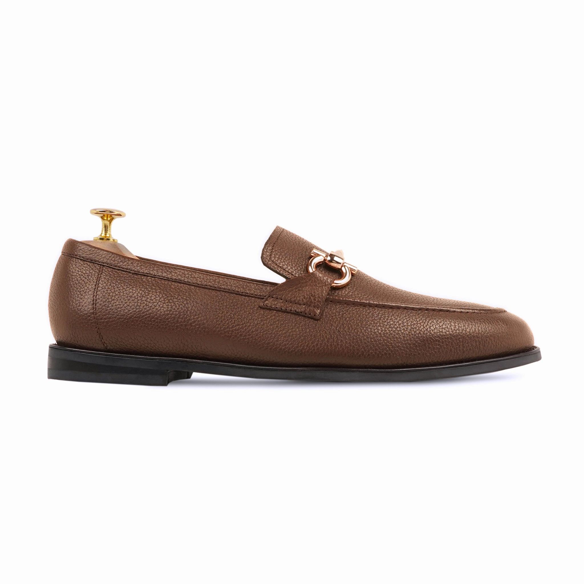 Rain Loafers Bucharest - Men's Brown Pebble Grain Leather Loafer