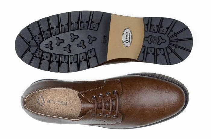 'David' men's derby shoe  by Ahimsa - cognac 577 Walking Shoes Lace Up