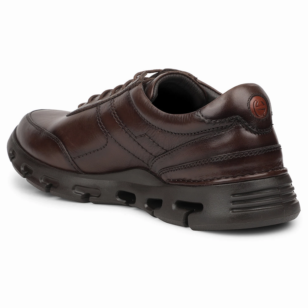 Healers Dark Brown Casual Formal Derby Shoes For Men ASF-1 By Liberty Wind Up Shoe Laces