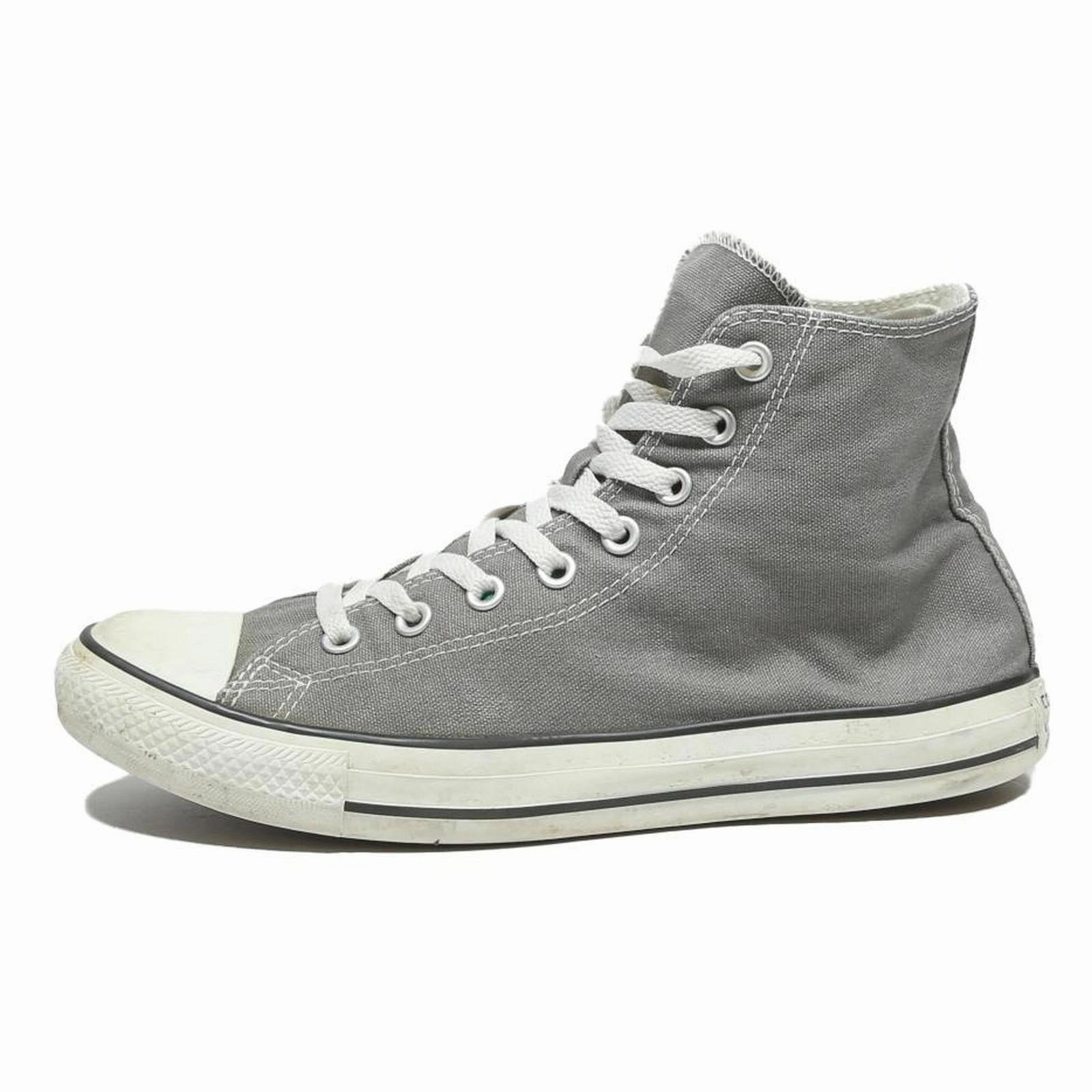 CONVERSE Chuck Taylor All Star Mens High Top Trainers Grey Canvas UK 8.5 Classic Shoes For Work Business Casual