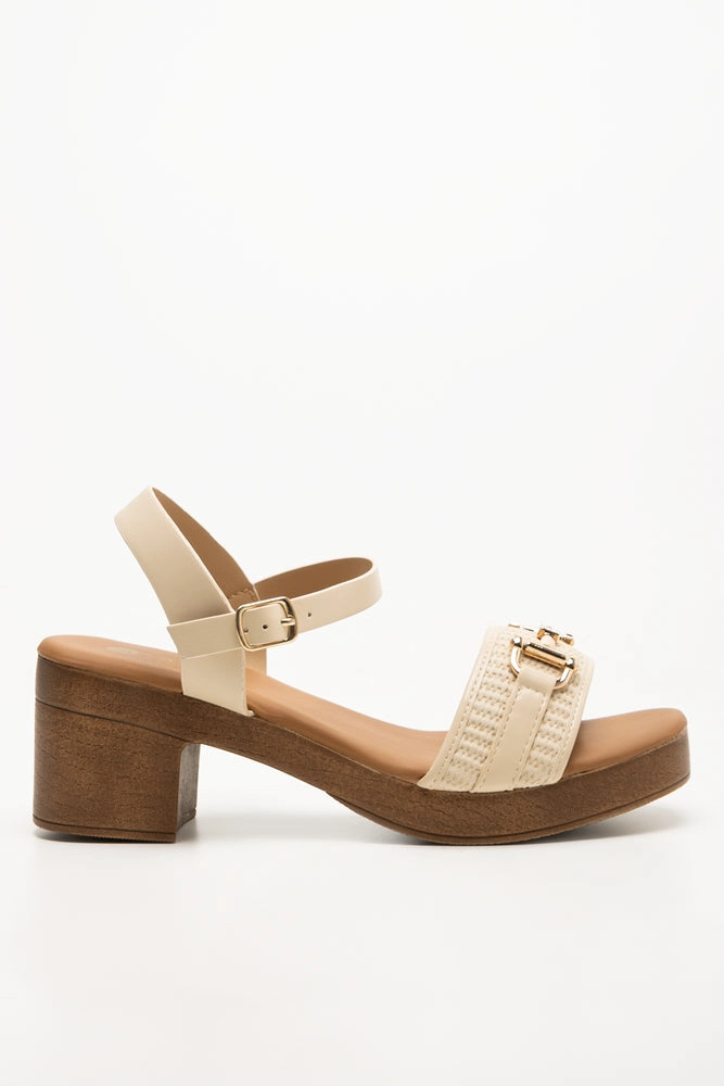 Platform Sandals Natural J 41 Sailor Mary Jane Shoes