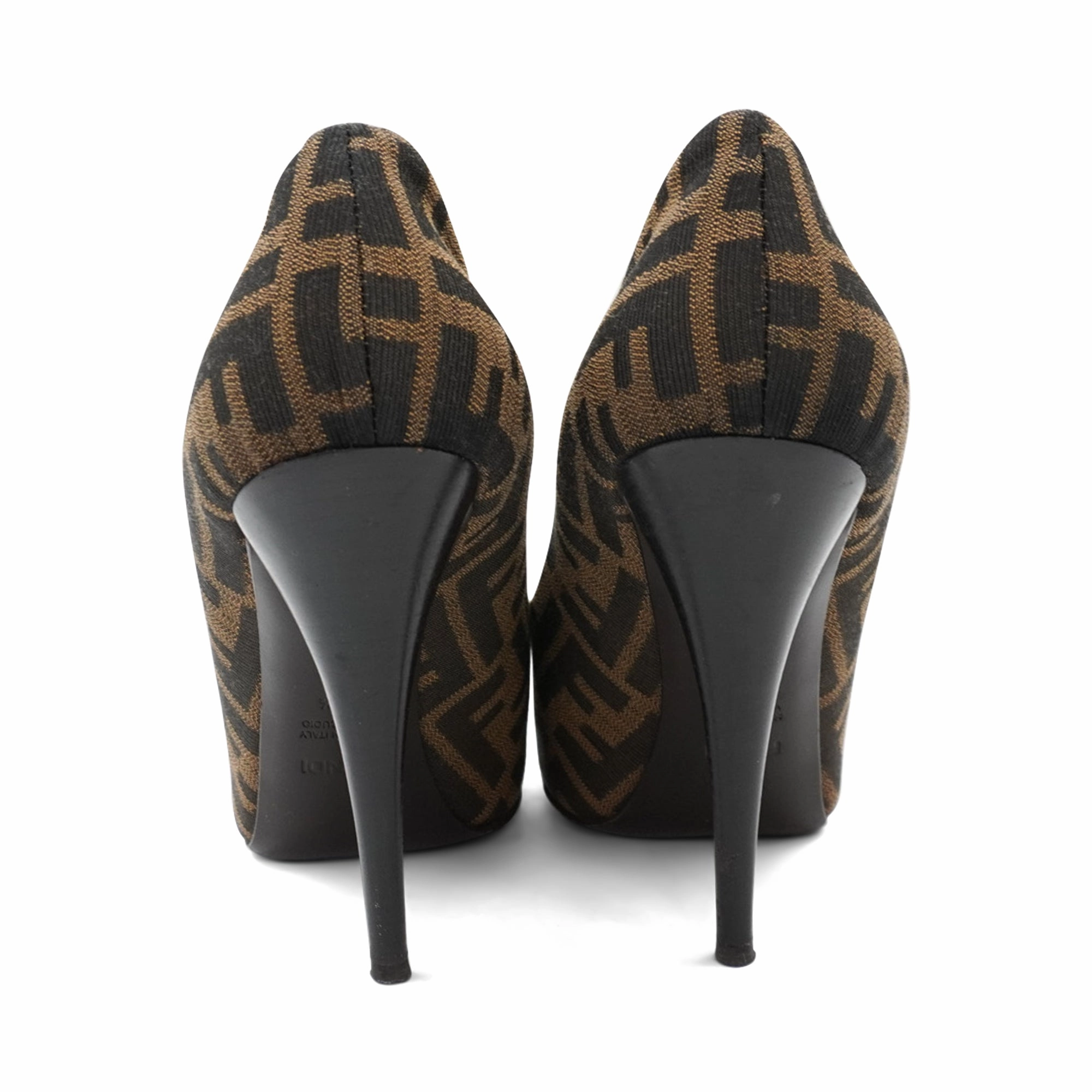 Cheap Low Heel Mary Jane Shoes Fendi Fendi 'Zucca FF Logo' Pumps - Women's 39.5