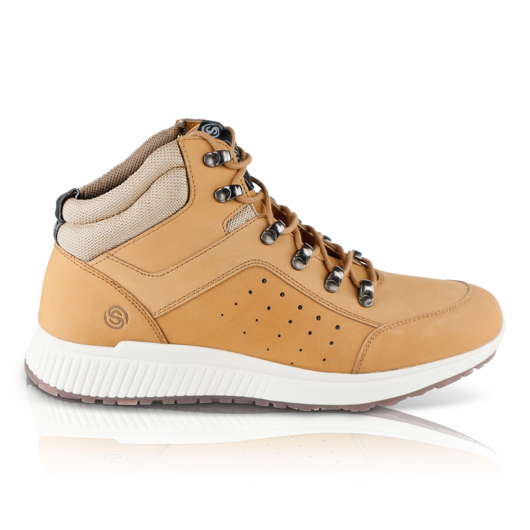 Best Athletic Hiking Shoes Finsbury Nubuck Leather Lace up Boots - Honey