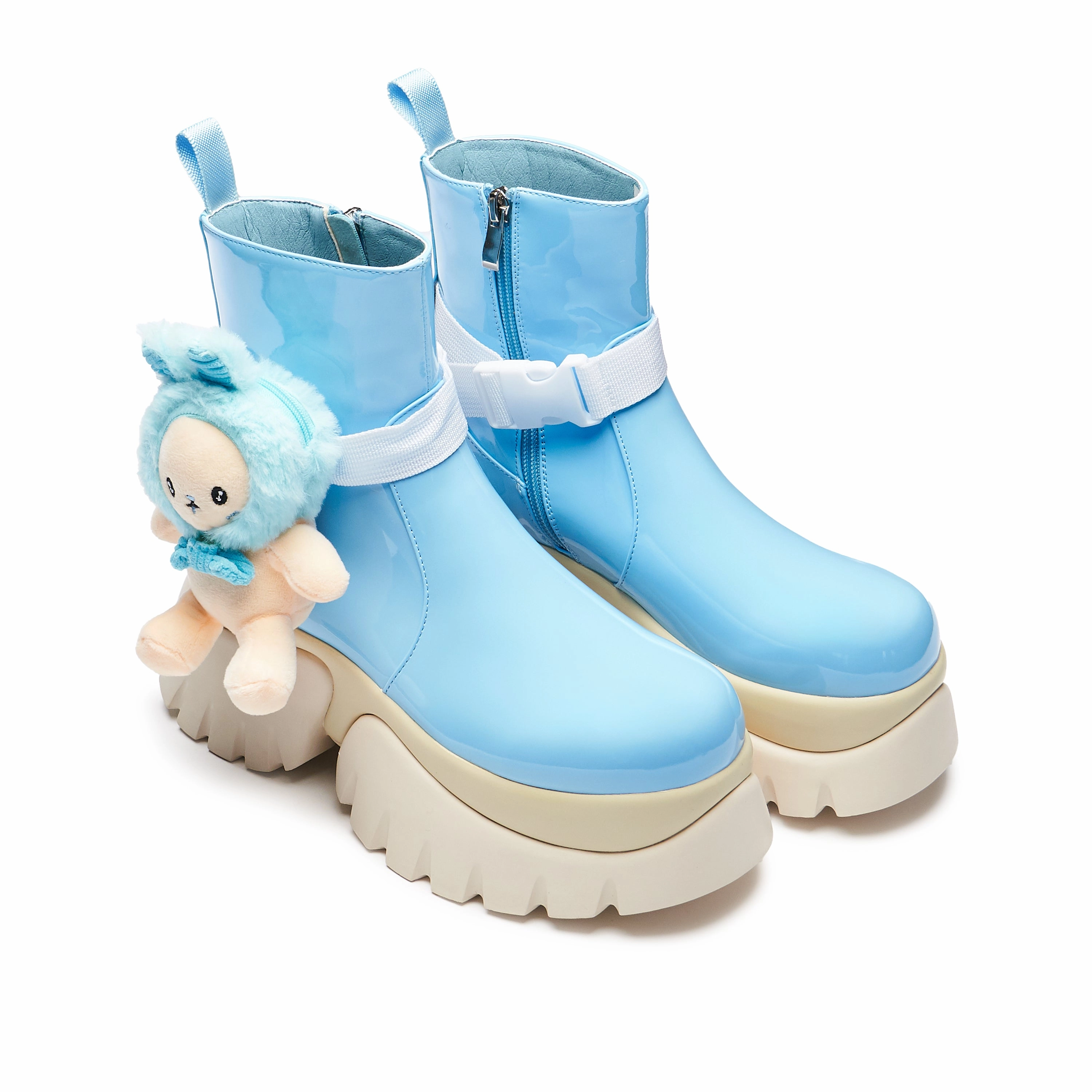 My Blue Melody Vilun Platform Boots Mary Jane Shoes Paris