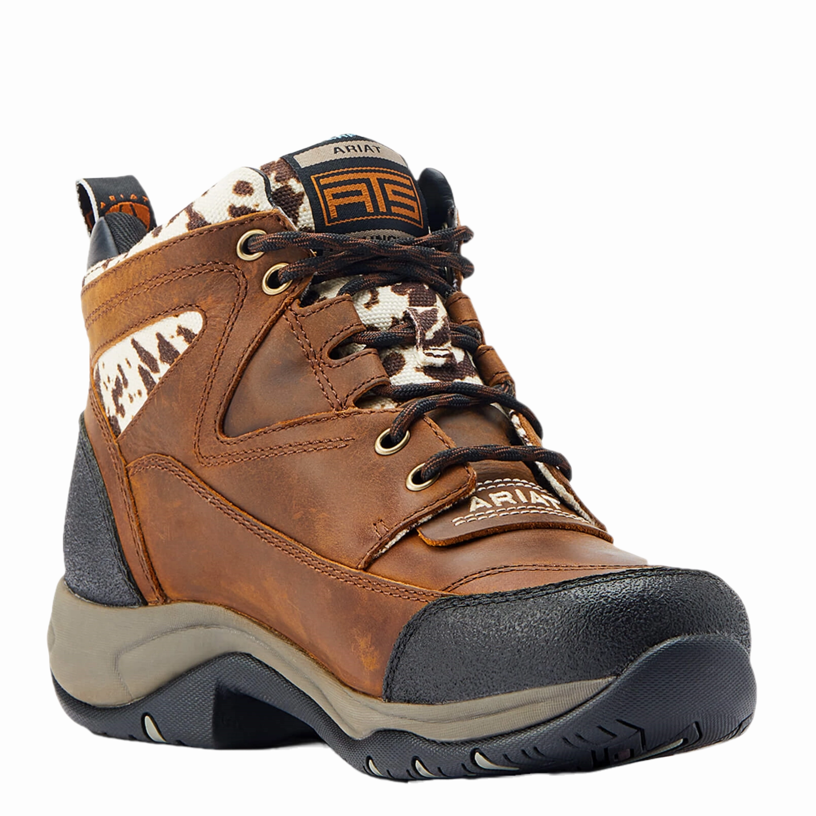 Xa Pro 3d V9 Gore-tex Hiking Shoes Ariat Ladies Terrain H2O Distressed Brown & Speckled Cow Print Boots 10044538
