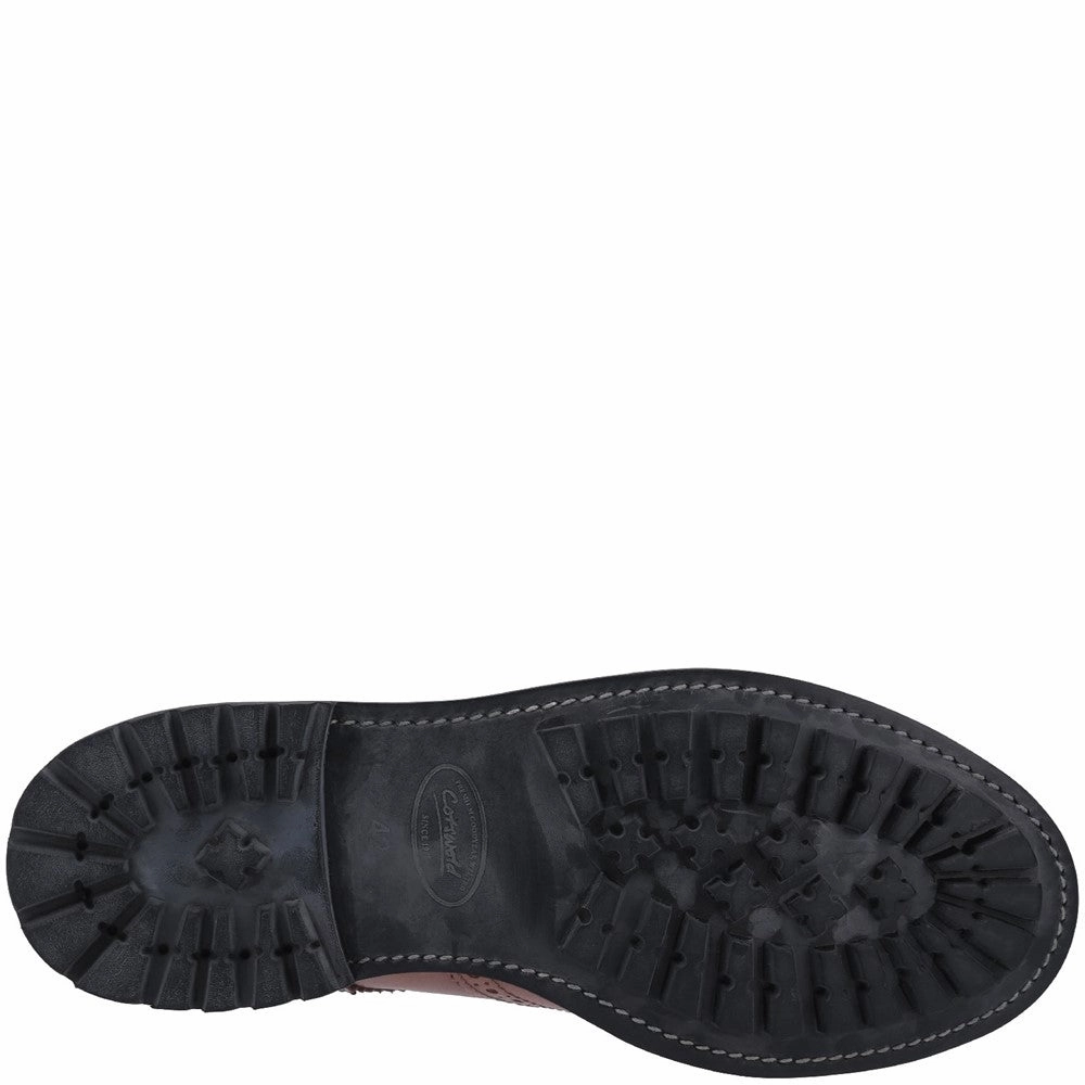 Cotswold Quenington Commando Goodyear Welt Shoe Suede Semi Brogue