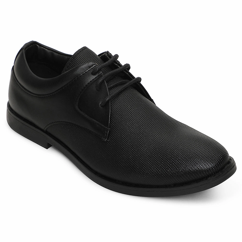 Healers Black Formal Lacing Derby Shoes For Men DERBO-10E By Liberty Lace Up Boat Shoe