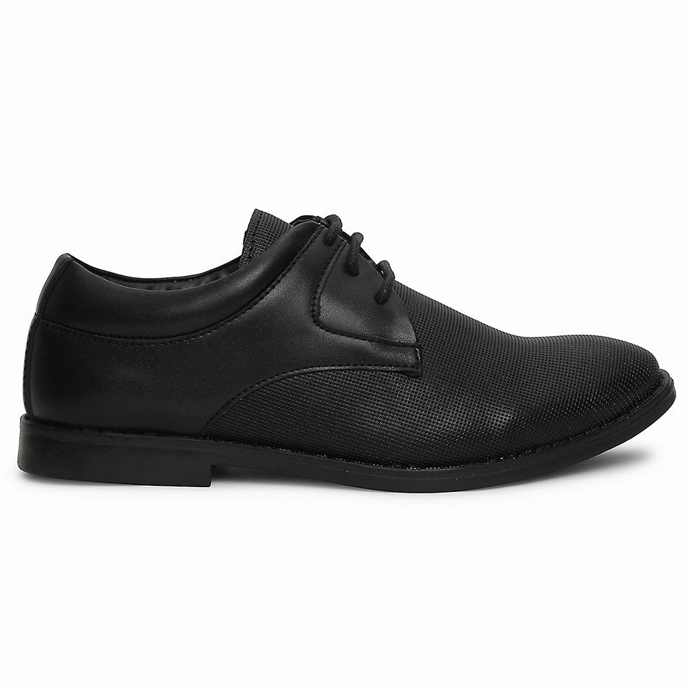 Healers Black Formal Lacing Derby Shoes For Men DERBO-10E By Liberty Best Way To Lace Up Dress Shoes