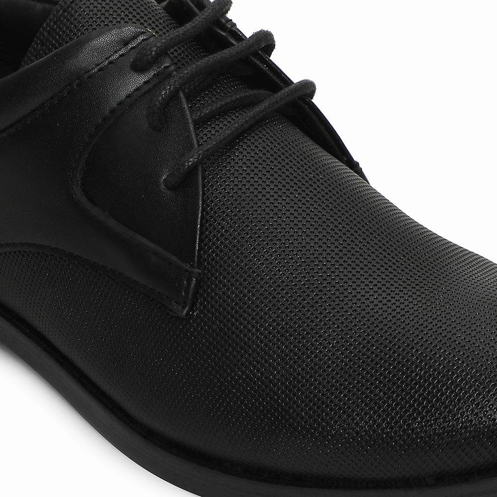 Elphie Lace Up Ballet Shoe Healers Black Formal Lacing Derby Shoes For Men DERBO-10E By Liberty