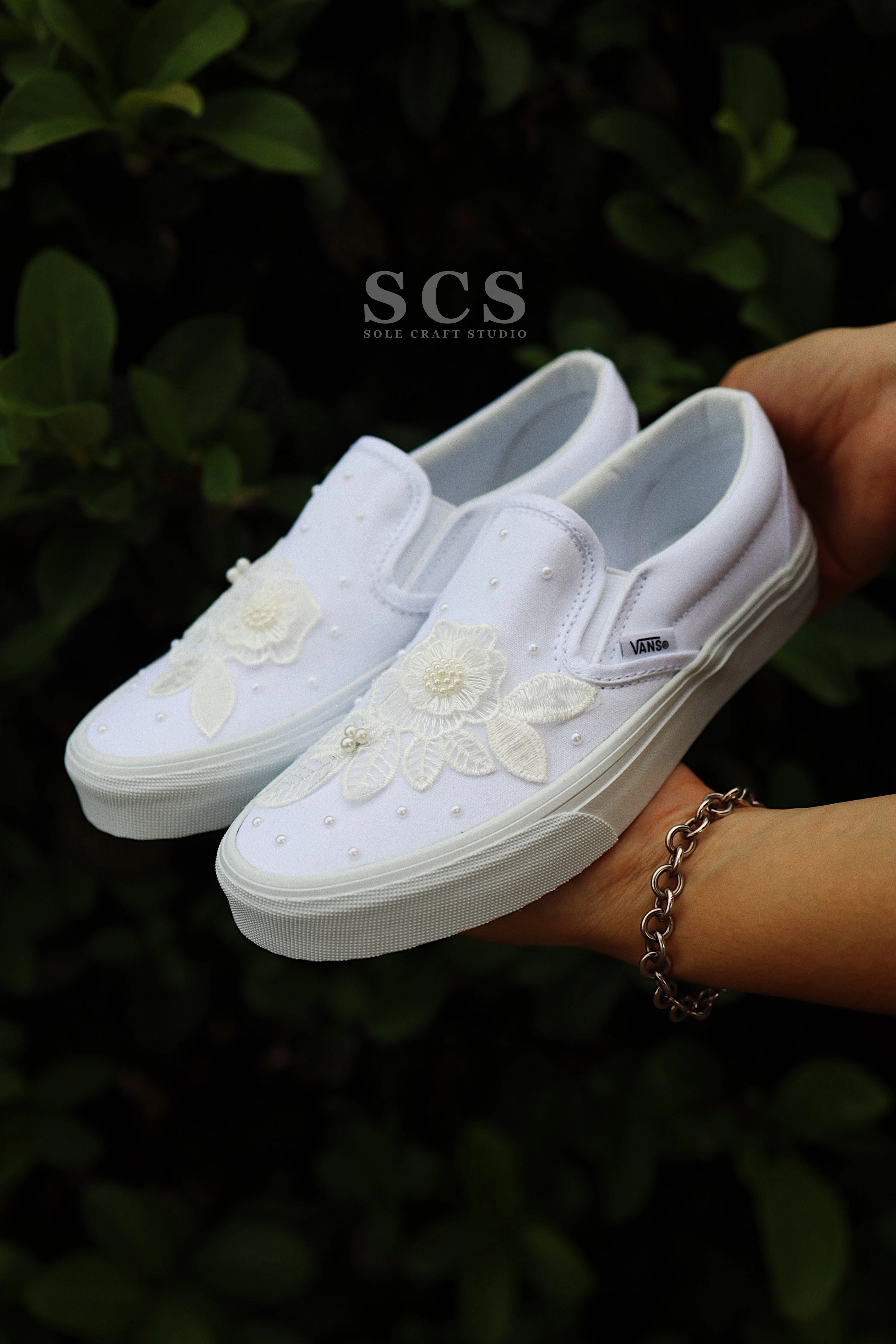 Floral Slip-On Canvas Bowling Shoes Slip On